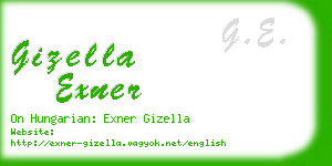 gizella exner business card